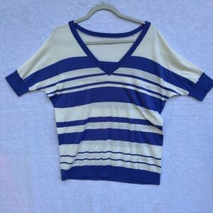 GAP Blue and White Striped Top